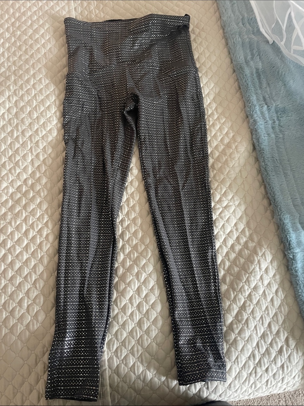 SPANX Leggings with Silver Dot Sparkle